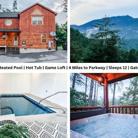 Indoor Heated Pool Hot Tub Cabin Севьервилл Экстерьер фото